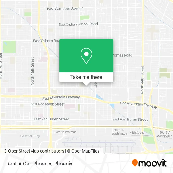 Mapa de Rent A Car Phoenix