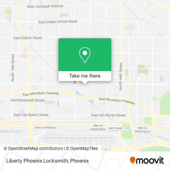 Liberty Phoenix Locksmith map