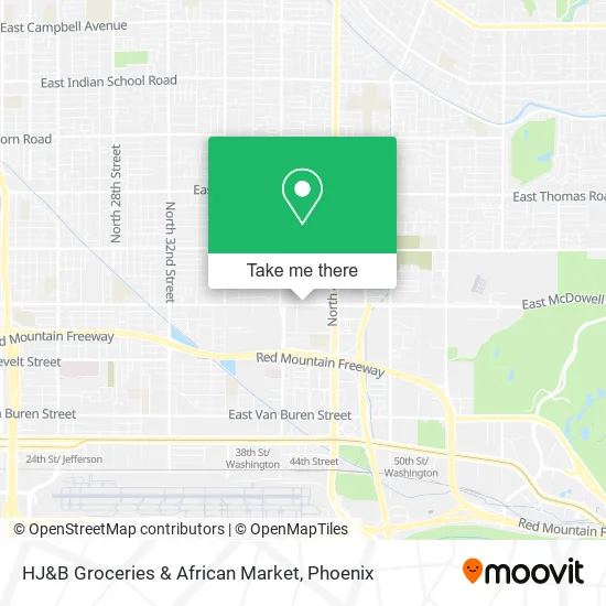 Mapa de HJ&B Groceries & African Market