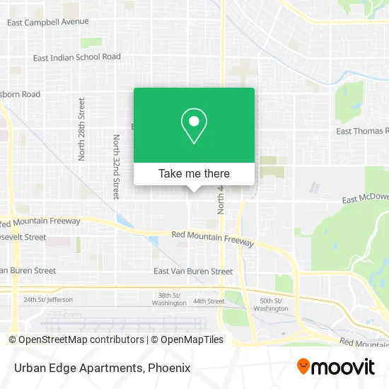 Mapa de Urban Edge Apartments