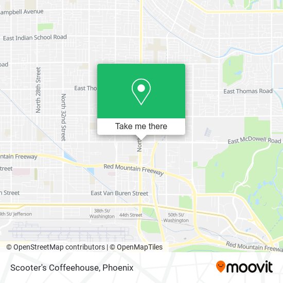 Scooter's Coffeehouse map