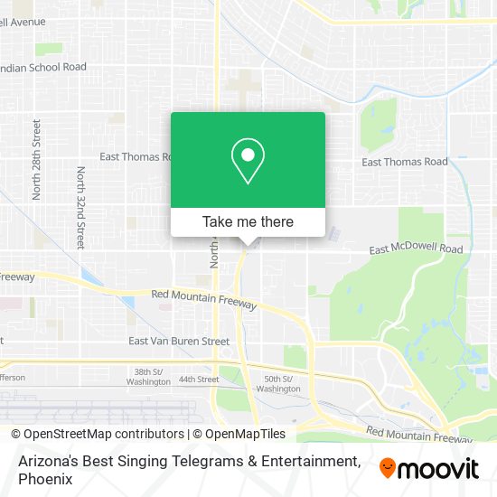 Arizona's Best Singing Telegrams & Entertainment map