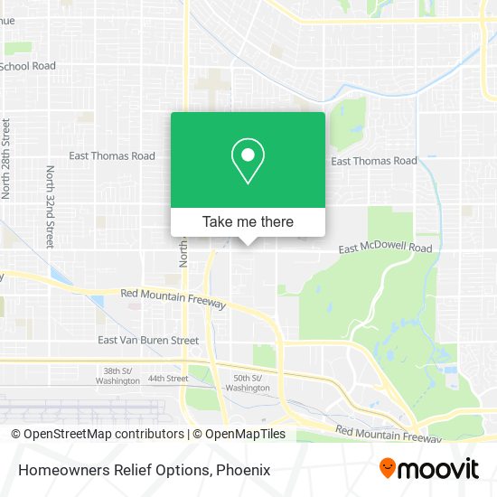 Homeowners Relief Options map