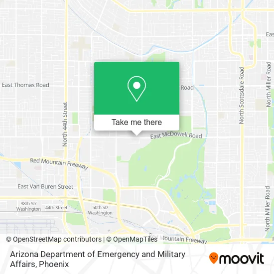 Arizona Department of Emergency and Military Affairs map