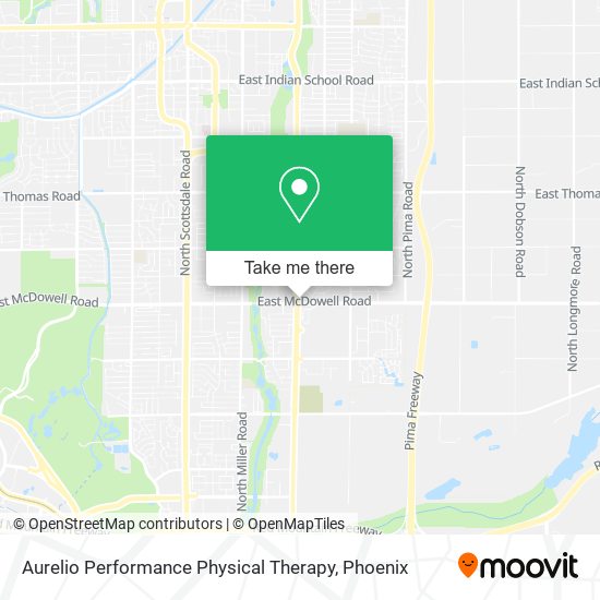 Aurelio Performance Physical Therapy map