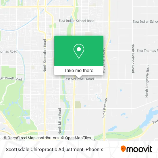 Scottsdale Chiropractic Adjustment map