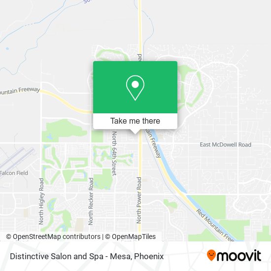 Mapa de Distinctive Salon and Spa - Mesa