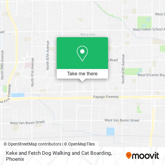 Mapa de Keke and Fetch Dog Walking and Cat Boarding