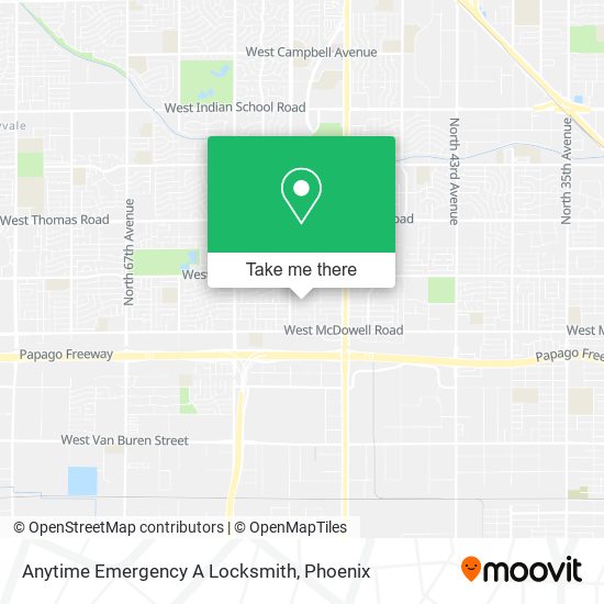 Anytime Emergency A Locksmith map