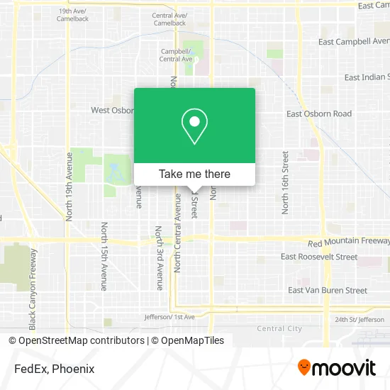 FedEx map