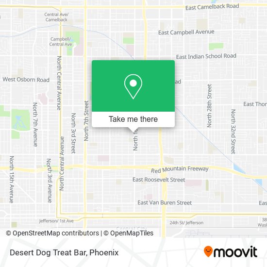 Desert Dog Treat Bar map