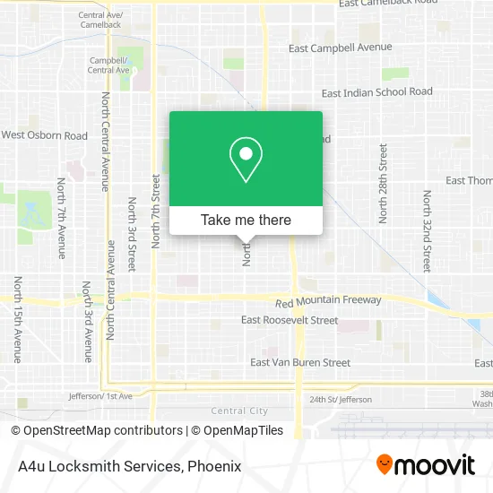 A4u Locksmith Services map