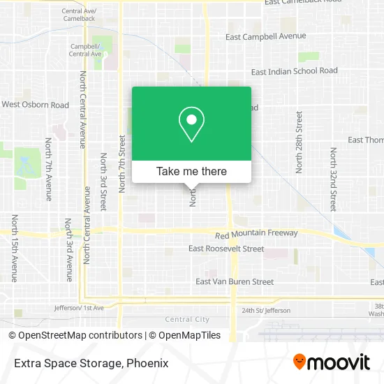 Extra Space Storage map