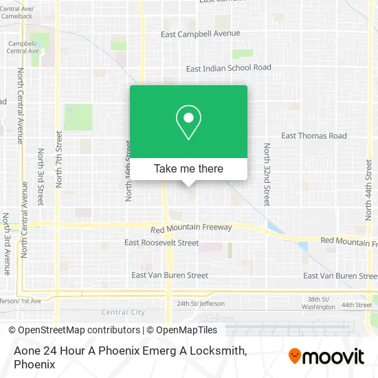 Aone 24 Hour A Phoenix Emerg A Locksmith map
