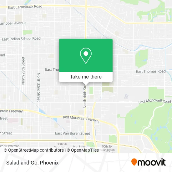 Salad and Go map