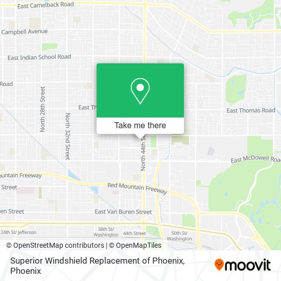 Mapa de Superior Windshield Replacement of Phoenix