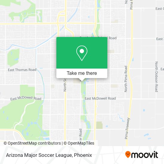 Mapa de Arizona Major Soccer League
