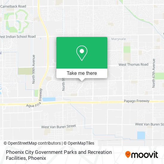 Mapa de Phoenix City Government Parks and Recreation Facilities