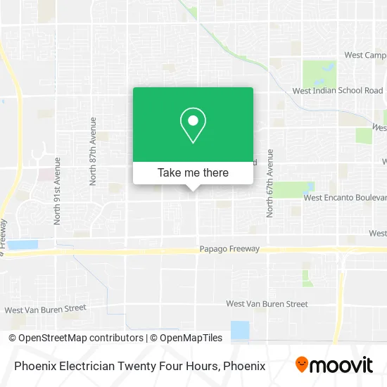Phoenix Electrician Twenty Four Hours map