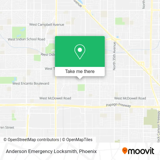 Anderson Emergency Locksmith map