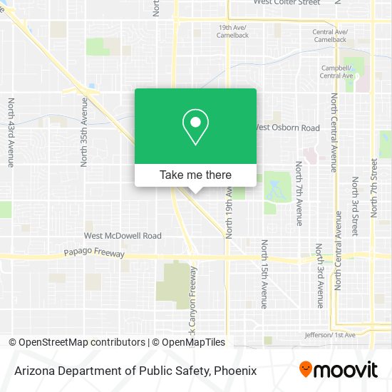 Arizona Department of Public Safety map