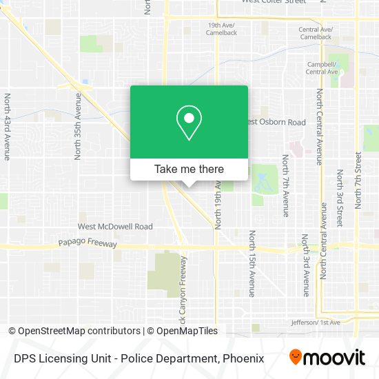 DPS Licensing Unit - Police Department map