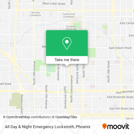 All Day & Night Emergency Locksmith map