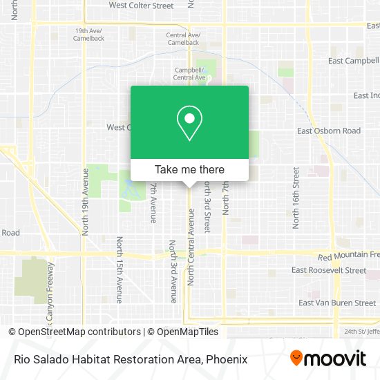 Rio Salado Habitat Restoration Area map