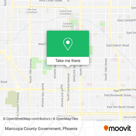 Maricopa County Government map