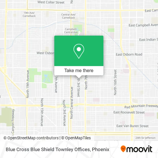Blue Cross Blue Shield Townley Offices map