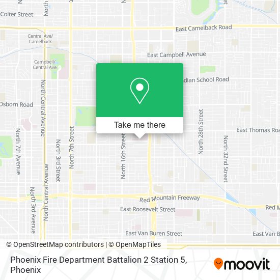 Mapa de Phoenix Fire Department Battalion 2 Station 5