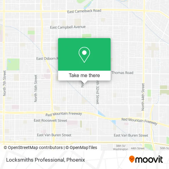 Locksmiths Professional map