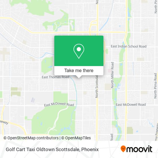 Mapa de Golf Cart Taxi Oldtown Scottsdale