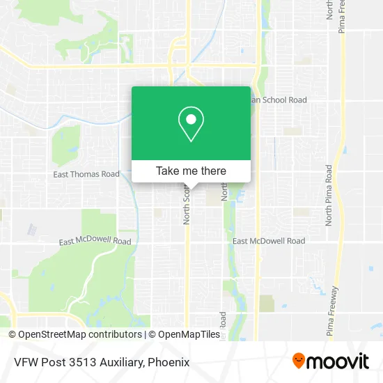 VFW Post 3513 Auxiliary map