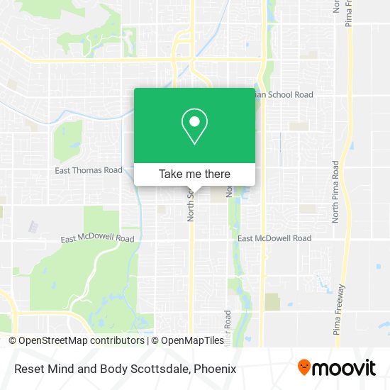 Reset Mind and Body Scottsdale map