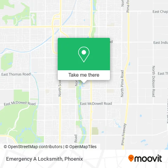 Emergency A Locksmith map