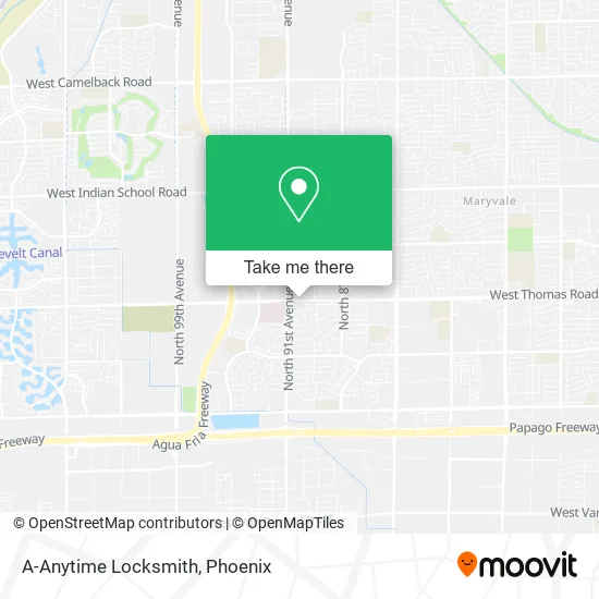 A-Anytime Locksmith map
