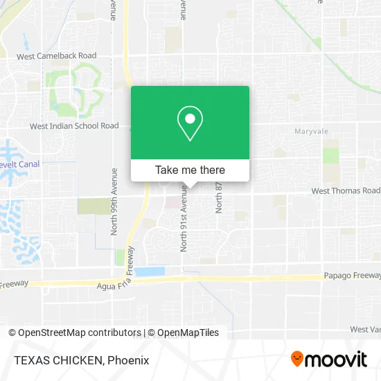 TEXAS CHICKEN map