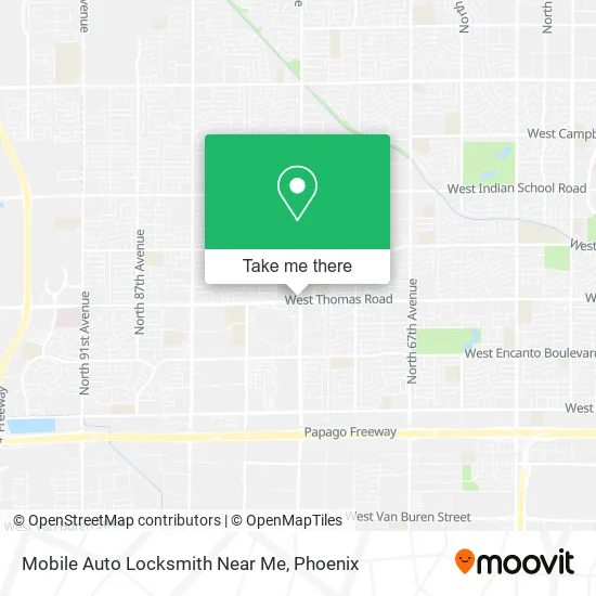 Mapa de Mobile Auto Locksmith Near Me