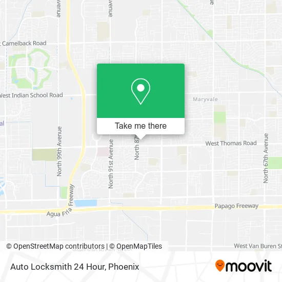 Auto Locksmith 24 Hour map