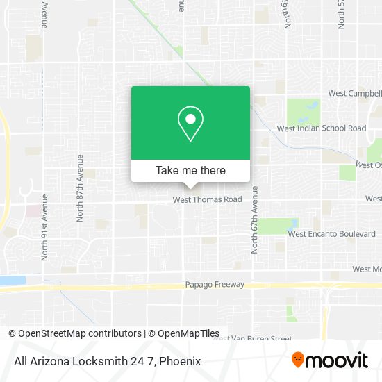 All Arizona Locksmith 24 7 map