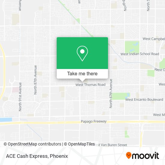 ACE Cash Express map