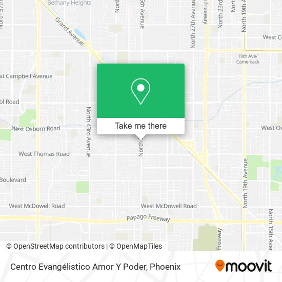 Mapa de Centro Evangélistico Amor Y Poder