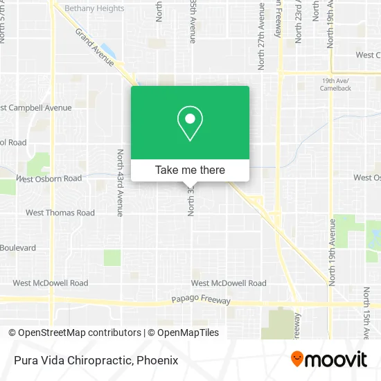 Pura Vida Chiropractic map