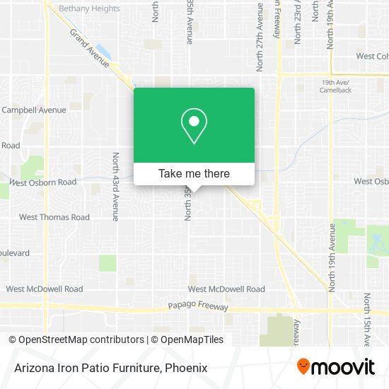 Mapa de Arizona Iron Patio Furniture