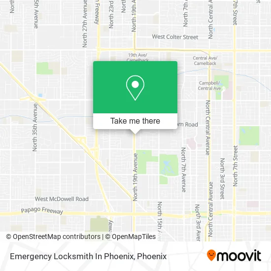 Emergency Locksmith In Phoenix map