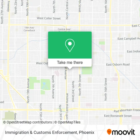 Immigration & Customs Enforcement map