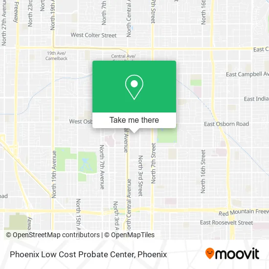 Phoenix Low Cost Probate Center map
