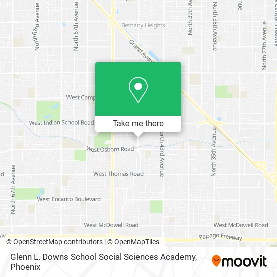 Mapa de Glenn L. Downs School Social Sciences Academy