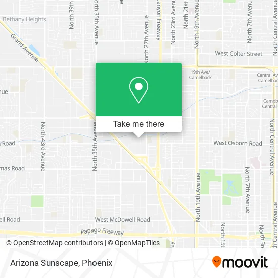 Arizona Sunscape map